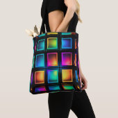 Luminöser Gitter-Spektrum-Tote Tasche (Von Nahem)