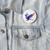 Luminöser Kristalltauben-Kunstprint Button (Beispiel)
