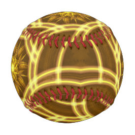 „Luminöser Sternenportal – Symmetrisches goldenes Baseball