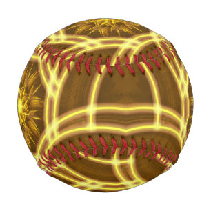 „Luminöser Sternenportal – Symmetrisches goldenes Baseball