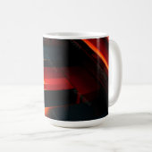 Luminous Abstract Ribbon Waves Kaffeetasse (VorderseiteRechts)