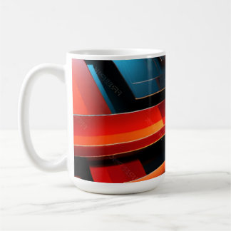 Luminous Abstract Ribbon Waves Kaffeetasse