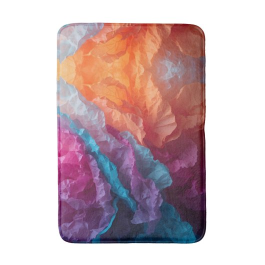 Luminous Abstract Tissue Paper Layers Badematte (Vorderseite Vertikal)