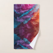 Luminous Abstract Tissue Paper Layers Badhandtuch Set (Handtuch)