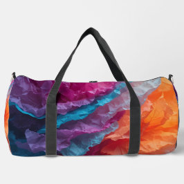 Luminous Abstract Tissue Paper Layers Duffle Bag