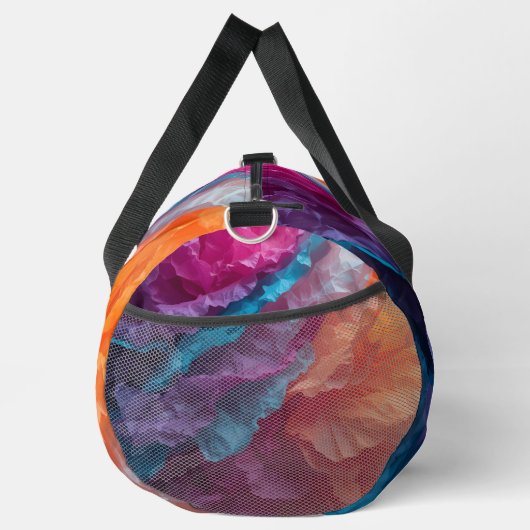 Luminous Abstract Tissue Paper Layers Duffle Bag (Rechts)