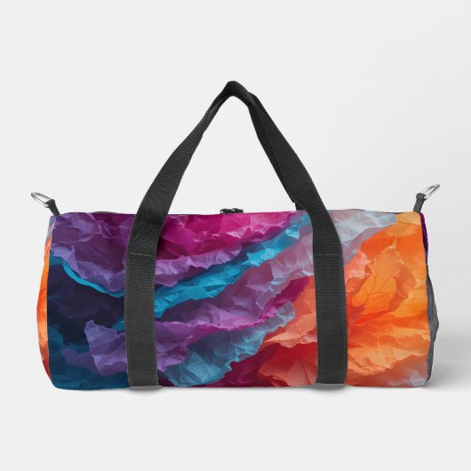Luminous Abstract Tissue Paper Layers Duffle Bag (Vorderseite)