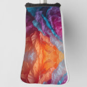 Luminous Abstract Tissue Paper Layers Golf Headcover (Rotieren 90)