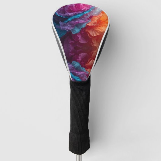 Luminous Abstract Tissue Paper Layers Golf Headcover (Vorderseite)