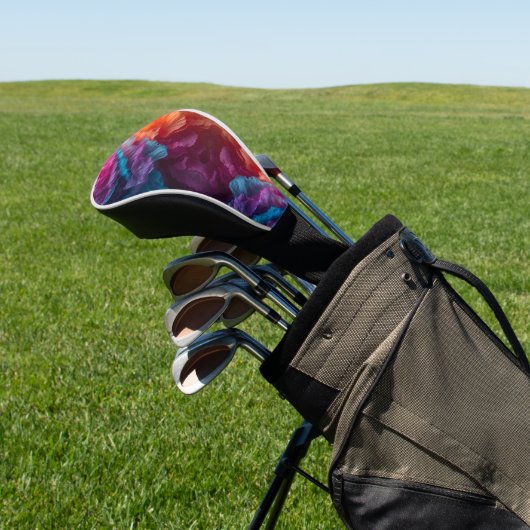 Luminous Abstract Tissue Paper Layers Golf Headcover (In SItu)
