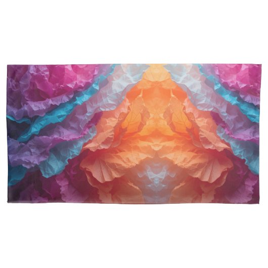 Luminous Abstract Tissue Paper Layers Kissenbezug (Vorderseite)