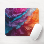 Luminous Abstract Tissue Paper Layers Mousepad (Mit Mouse)