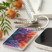 Luminous Abstract Tissue Paper Layers Schlüsselanhänger (Vorderseite rechts)