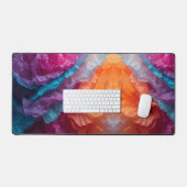 Luminous Abstract Tissue Paper Layers Schreibtischunterlage (Tastatur & Maus)