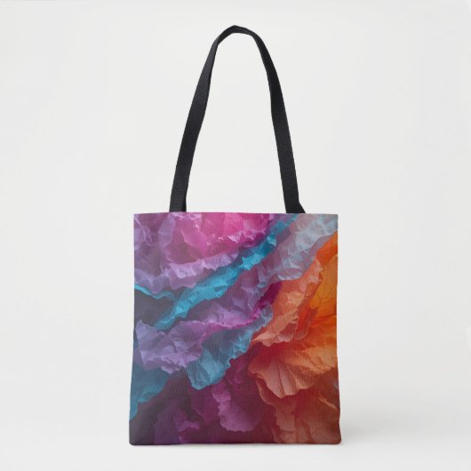 Luminous Abstract Tissue Paper Layers Tasche (Vorderseite)