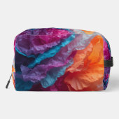 Luminous Abstract Tissue Paper Layers Waschbeutel (Rückseite)