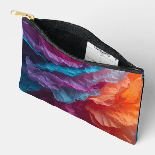 Luminous Abstract Tissue Paper Layers Zubehörtasche (Offen)