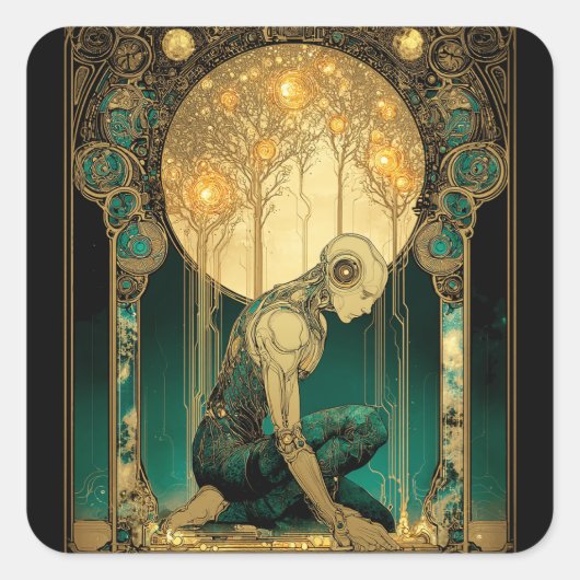 Luminous Ascension Quadratischer Aufkleber (Vorderseite)