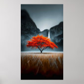 Luminous Autumn Tree Landscape Poster (Vorne)