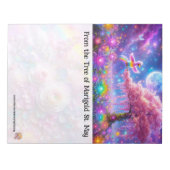 Luminous Bird At Night Notepad Notizblock (Vorderseite)