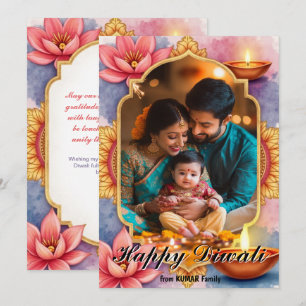 Luminous Blessings Diwali Grußkarte Einladung