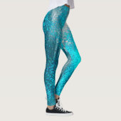 Luminous Blue Glitzern Spritzer Leggings (Rechts)