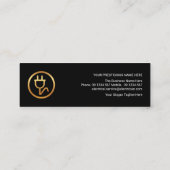 Luminous Blue Lightning Gold Bulb Zuhause Electric Mini Visitenkarte (Rückseite)