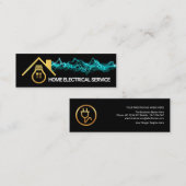 Luminous Blue Lightning Gold Bulb Zuhause Electric Mini Visitenkarte (Vorne/Hinten)