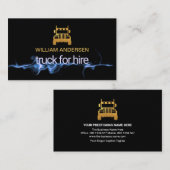 Luminous Blue Lightning LKW Transport Visitenkarte (Vorne/Hinten)