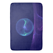 Luminous Blue Lila Dream Abstraktes Fraktal Kunst, Badematte (Vorderseite Vertikal)