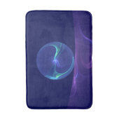 Luminous Blue Lila Dream Abstraktes Fraktal Kunst, Badematte (Vorderseite Vertikal)