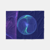 Luminous Blue Lila Dream Abstraktes Fraktal Kunst, Fleecedecke (Vorderseite (Horizontal))