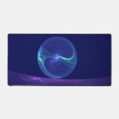 Luminous Blue Lila Dream Abstraktes Fraktal Kunst, Schreibtischunterlage (Vorderseite)