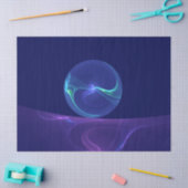 Luminous Blue Lila Dream Abstraktes Fraktal Kunst, Seidenpapier (Basteln)