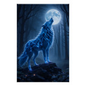 Luminous Celestial Wolf Poster (Vorderseite)