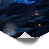 Luminous Celestial Wolf Poster (Ecke)