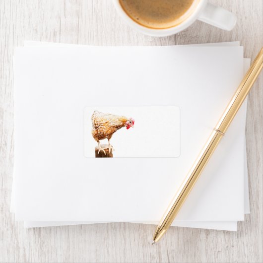 Luminous Chicken Art Shipping Label Sticker Adressaufkleber (Insitu)