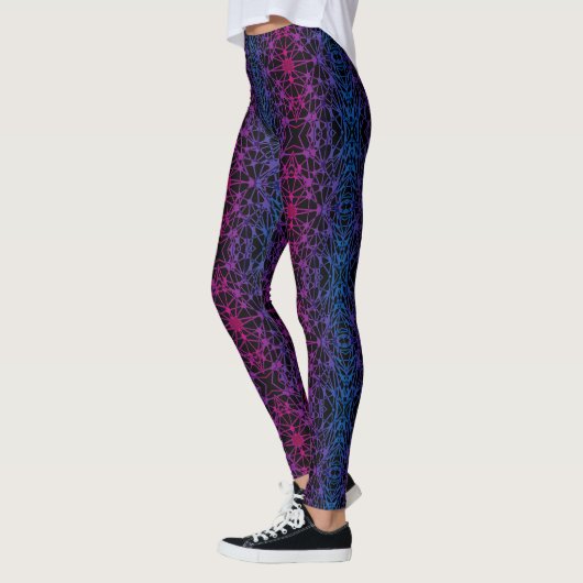 Luminous Cross Lines 01 x4 bw Black BG Leggings (Links)