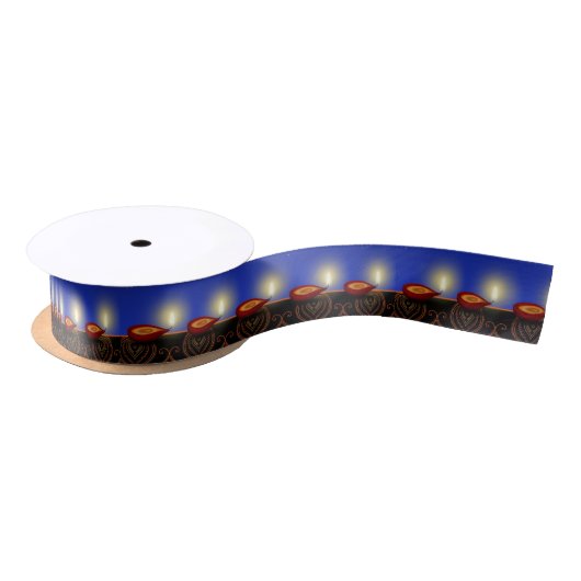 Luminous Diwali Candles - Ribbon Satinband (Spule)