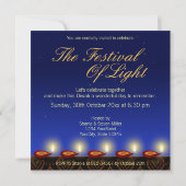 Luminous Diwali Lamp - Festival - Einladung (Rückseite)