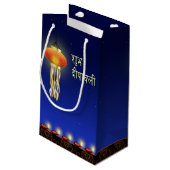 Luminous Diwali Lamp - Kleine Geschenktasche Geschenktüte (Rückseite Schrägansicht)