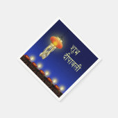 Luminous Diwali Lamp - Paper Napkin Serviette (Ecke)
