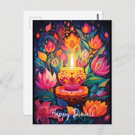 Luminous Diwali Splendor Postkarte (Vorne/Hinten)
