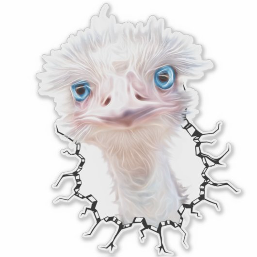 Luminous Emu Art Aufkleber (Vorderseite)