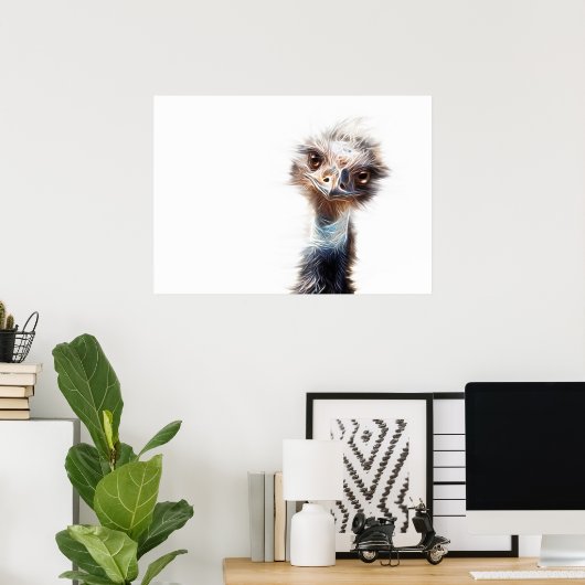 Luminous Emu Art Poster (Heimbüro)