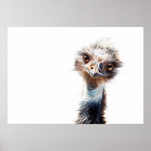 Luminous Emu Art Poster (Vorne)