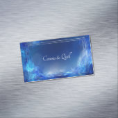 Luminous Ethereal Abstrakt Blue & Silver Magnetische Visitenkarte (Beispiel)