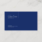 Luminous Ethereal Abstrakt Blue & Silver Visitenkarte (Rückseite)