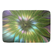 Luminous Fantasy Blume Fraktal Art Badematte (Vorderseite)