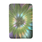 Luminous Fantasy Blume Fraktal Art Badematte (Vorderseite Vertikal)